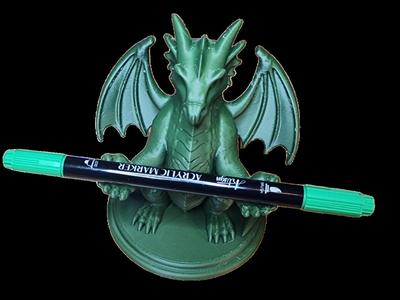Mythical Magic Dragon holding Pen / Pencil Holder 