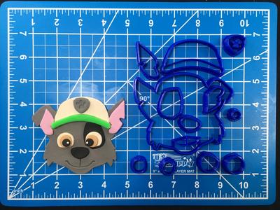 Rocky Paw Patrol Face Multipiece Fondant Cookie Cutter Set Multiple Sizes