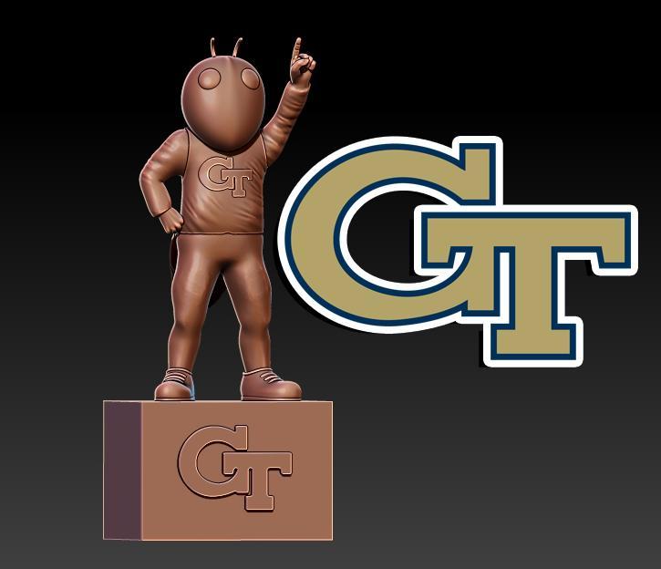 NCAA - Buzz – Georgia Tech Yellow Jackets mascot statue