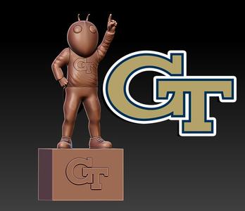NCAA - Buzz – Georgia Tech Yellow Jackets mascot statue