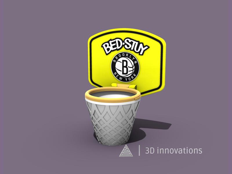 BROOKLYN NETS MINI BASKETBALL HOOP EASY PRINT