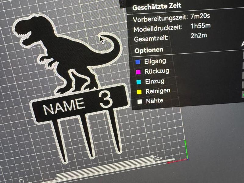 Dinosaur Cake Topper customizable Trex