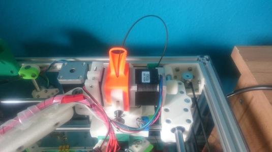 Filament guide for extruders cold end