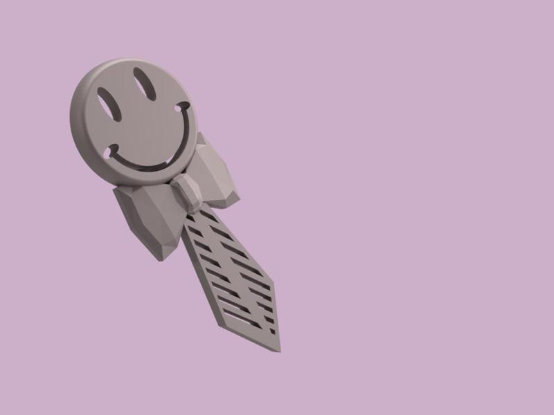 smile pin with tie