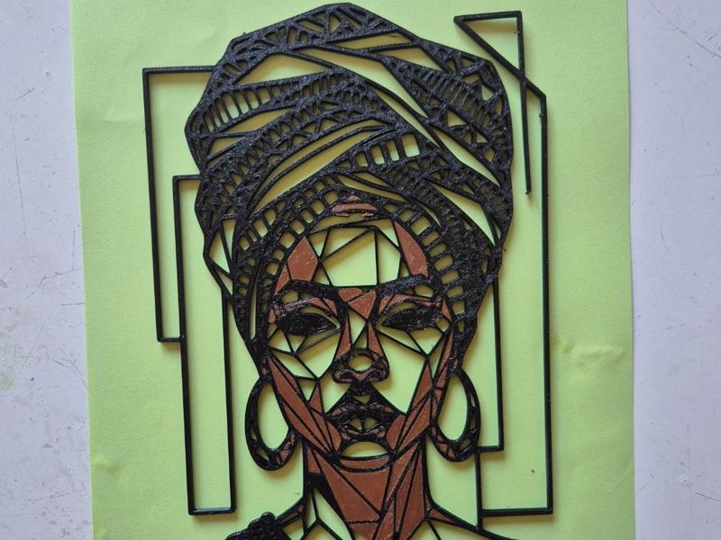 wall art African woman
