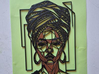 wall art African woman