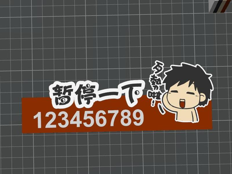 Suspended Number Plate