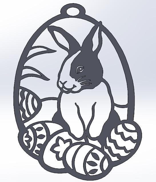 Happy easter egg bunny