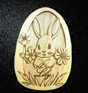 Bunny in easter egg ornament