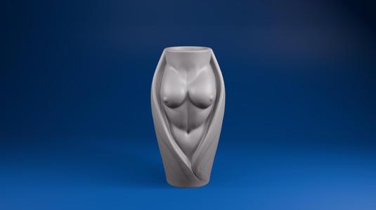 Elegant Woman Body Vase / Pencil Holder - Artistic 3D Printable STL