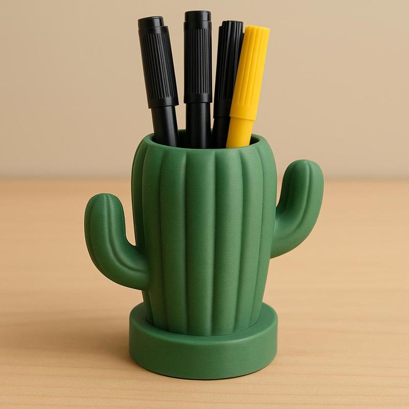 Cactus Pen Holder – Cute & Practical Desk Organizer | 3D Printable