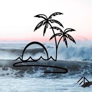 Beach - sunset - palm trees - sun - vacation - wall art - wall decor