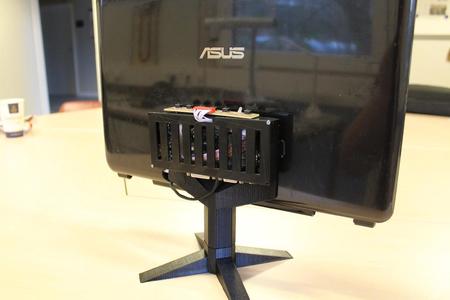 modular laptop display stand with controller case