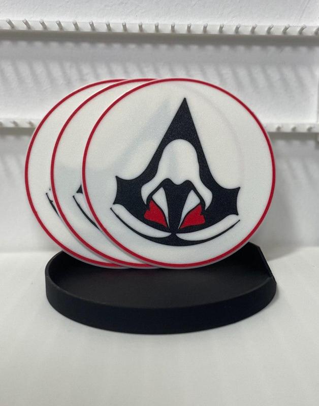 POSAVASOS COASTER DRINK ASSASING CREED CON SOPORTE HOLDER