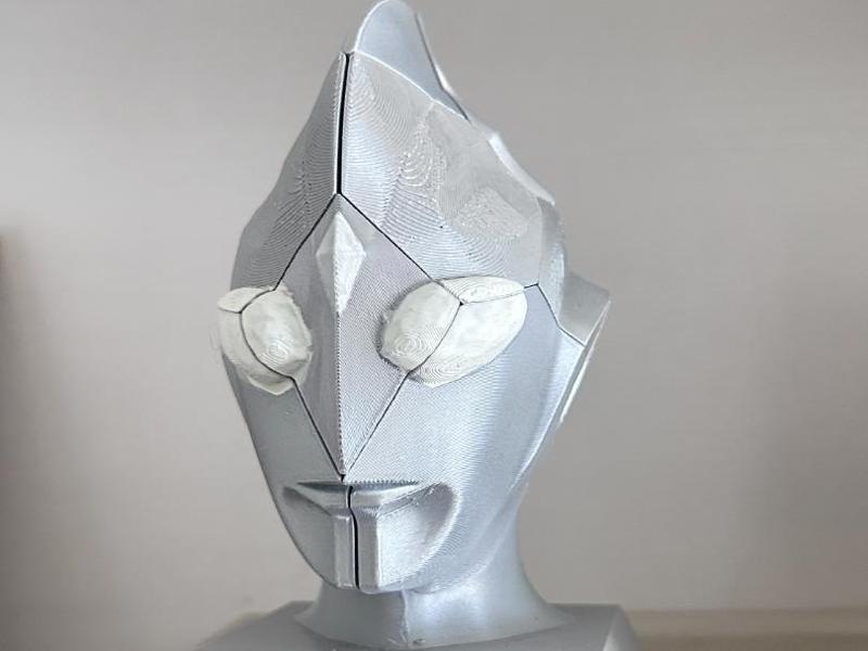 3D Puzzle_Ultraman Tiga Head Sculpt