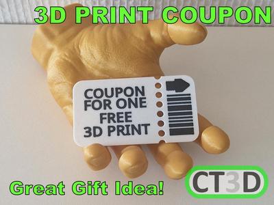 3D Printing Coupon Gift Card for AMS