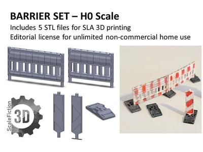 1 /87 H0-Scale - Barriers Set - Resin printable 3D print model