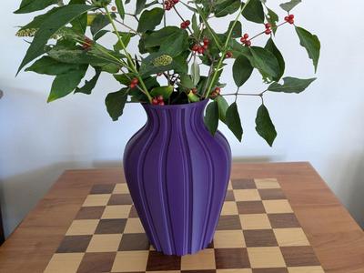 Modern Ribbed Vase - Water Proof