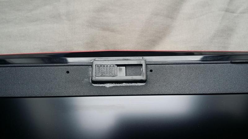 Webcam cover for MSI gaming laptop