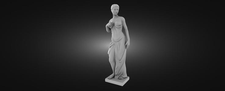 Sculpture of a modest woman