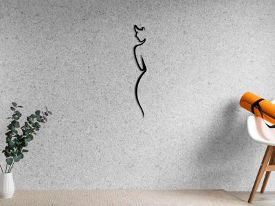 Woman Profile Wall Decoration - Linear Art