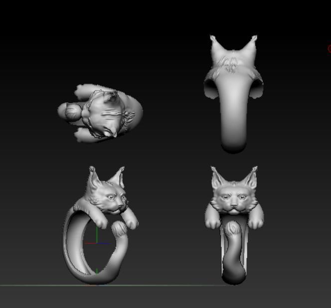Modular Cat Ring - Cute Adjustable 3D Printable Jewelry