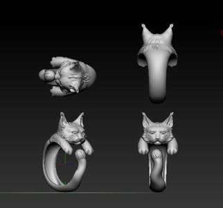 Modular Cat Ring - Cute Adjustable 3D Printable Jewelry
