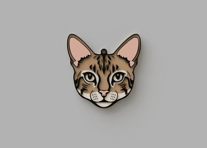 Bengali Cat Keychain