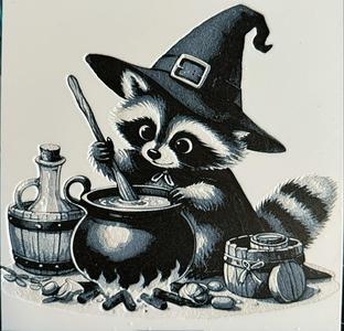 halloween witch raccoon hueforge 200x200