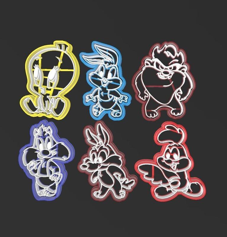 Looney Tunes, Set of 6 cookie cutters