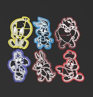 Looney Tunes, Set of 6 cookie cutters