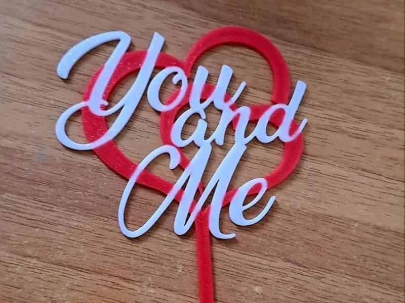 Valentine's Day Cake Decoration You and Me
