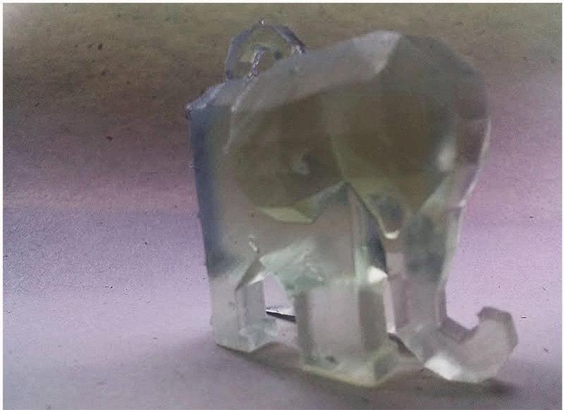 Low Poly Elephant  pendant