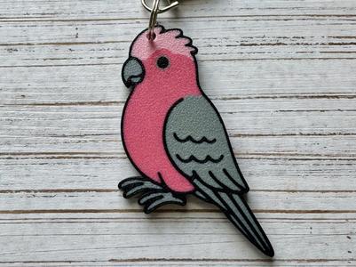 Galah Cockatoo Keychain