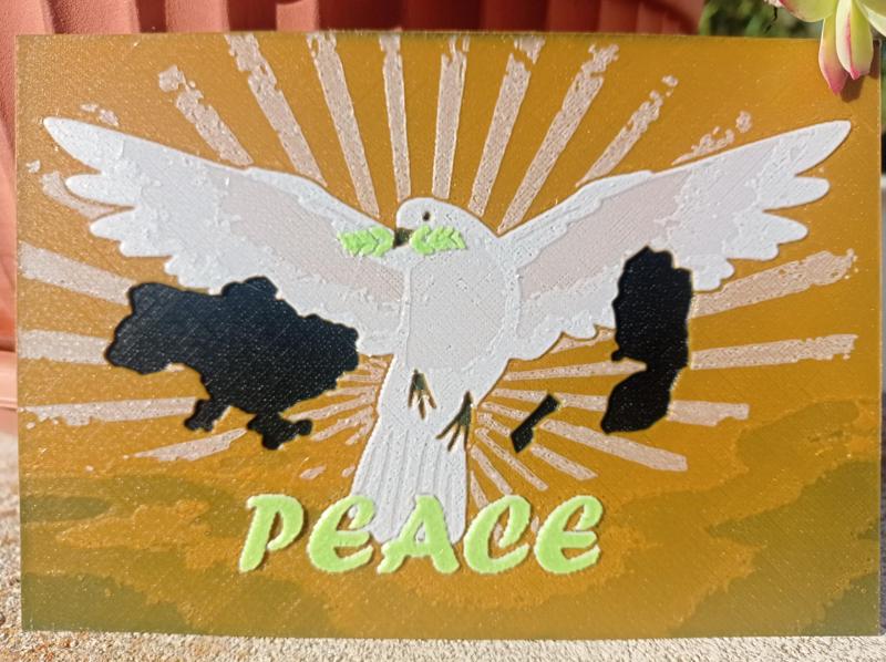 Easter Dove bringing Peace - Hueforge 