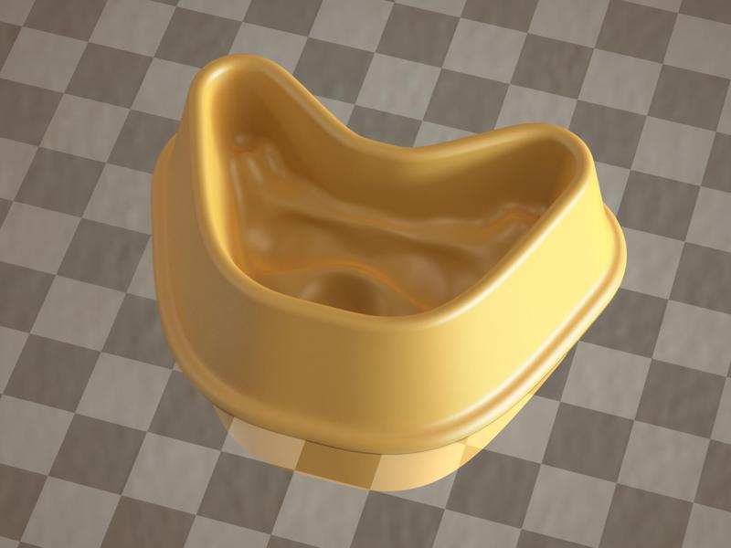 Partially slow cat food bowl