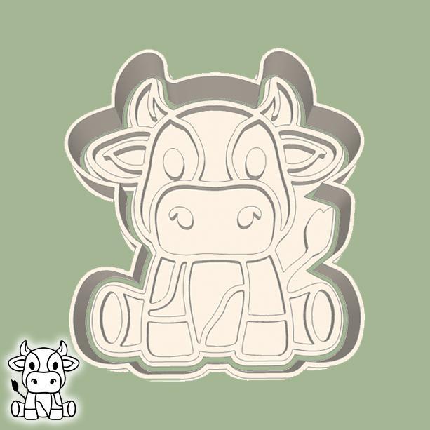 Animals cookie cutters - calf (cow, bull) (style 1)