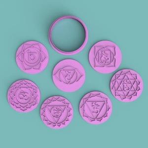 cutting + stamp 7 chakras