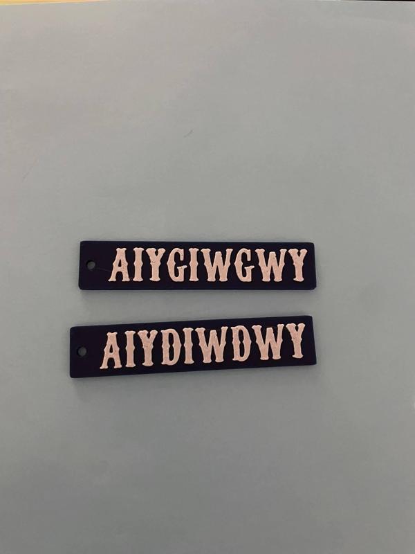 Matching couple/BFF AIYGIWGWY lyric keychains