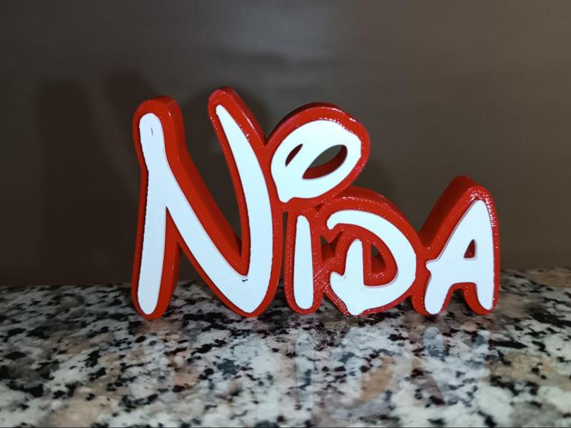 Disney Name Sign Nida  Kid Room Wall Decor Tag 