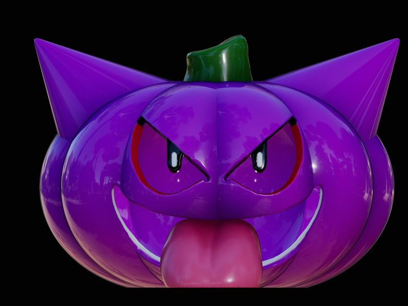 Gengar jack o lantern pumpkin