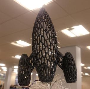 Voronoi Rocket Sculpture / Christmas Tree Topper
