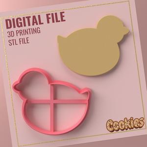 Cookie Cutter Cute Chick* 1 size 3 version cut/Digital .Stl File for Use in a 3D Printer