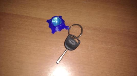 Glass ball keychain or pendant