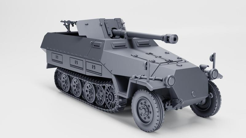 Half-track Sd.kfz.251/22 with 75mm PaK40 (Germany, WW2)