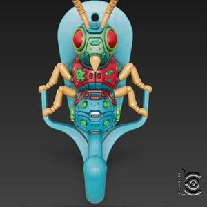Cicadabot Hook - Rhythmic Mech Insect STL