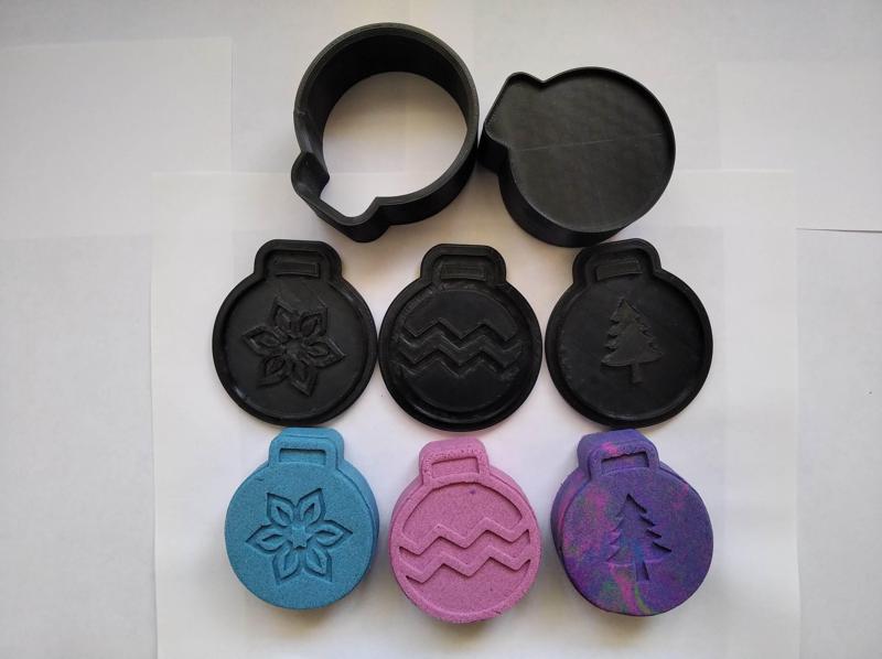 FLAT ORNAMENR CHRISTMAS COLLECTION - MOLD BATH BOMB, SOLID SHAMPOO - MOLD BATH BOMB, SOLID SHAMPOO