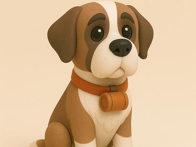 Saint Bernards Dog Model