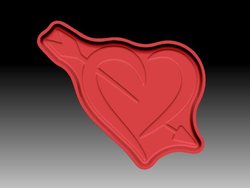 ARROW HEART BATH BOMB MOLD