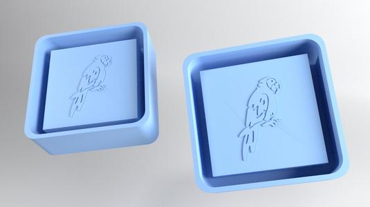 SIlicon Mold for soap - Rare Brazillian Bird Arara